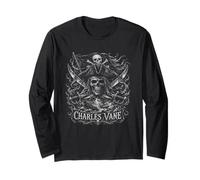 Charles Vane Pirate Skull Spade Incrociate Mare Maglia a Manica