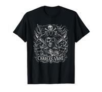 Charles Vane Pirate Skull Spade Incrociate Mare Maglietta