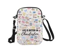Charleston Gifts Charleston Trip Gift Life is Better in Charleston Makeup Bag Charleston Regalo per addio al nubilato, a Charleston Cr Eu, Borsa cosmetica con stampa