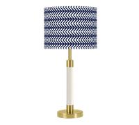 Charleston Lampada da Tavolo Herringbone Blu Scuro / Villa Pittura/Ottone