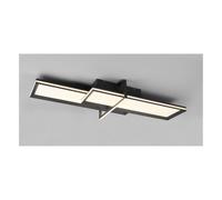 CHARLESTON PLAFONIERA ANTRACITE O ALLUMINIO LED 33W LUCE 3000K LARGHEZZA CM 100 ACCENSIONE SEPARATA