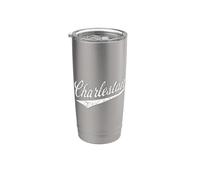 Charleston South Carolina Varsity Script retrò stile classico Bicchiere termico in acciaio inox doppia parete