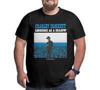 Charley Crockett Lonesome As A Shadow T Shirt Man's Summer Tee Casual Round Neck Short Sleeve Tshirt Men Black S
