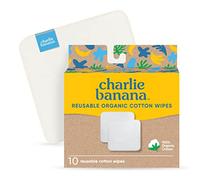 Charlie Banana Salviette riutilizzabili in 100% cotone, super morbide e lavabili, confezione da 10 salviette riutilizzabili