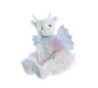 Charlie Bears 2024 - Kenna | Dragon Teddy Bear, completamente snodato, peluche magico da collezione bianco