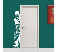 Charlie Chaplin - Adesivo murale wall sticker in vinile 45x185 cm