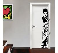 Charlie Chaplin - Adesivo murale wall sticker in vinile 45x185 cm