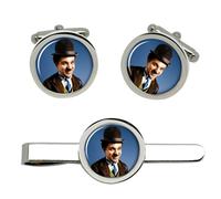 Charlie Chaplin Gemelli E Fermacravatta Set