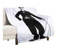 Charlie Chaplin Silent Film Master Poster (1) Coperta di flanella per divano e divano, coperta in pile da 300 g/m², decorazione per camera da letto, uso per tutte le stagioni, 152,4 x 203,2 cm