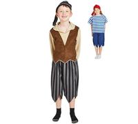 Charlie Crow Buccaneer Bill - Costume da pirata per bambini, 9-12 anni