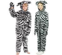 Charlie Crow Costume da zebra in camoscio per bambini 9-11 anni