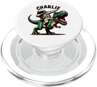 Charlie Dabbing Astronauta su un cartone animato dinosauro PopSockets PopGrip per MagSafe