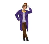 RUBIE'S Willy Wonka e la cioccolateria Deluxe Willy Wonka Costume da uomo, multicolore, taglia unica, multicolore, Taglia Unica