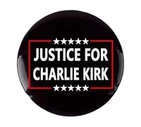 Charlie Kirk A True Patriot Pray Justice Assassination Shooting Hero Freedom Merch spille e bottone, Pray For Charlie Kirk Pin Badge, per distintivo, abbigliamento, cappello, camicia, 4pcs