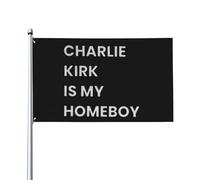 Charlie Kirk è il mio amico di casa, bandiera 3x5, bandiera popolare per esterni, striscione per prato 3x5 piedi