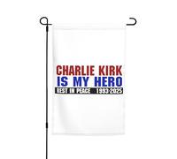Charlie Kirk è il mio eroe, bandiere per esterni, cartello da giardino bifacciale da 12x18 pollici