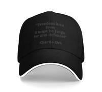 Charlie Kirk Freedom Is Not Free, It Must Be Fought for And Defended Cappellino da Baseball Unisex, Modello Trucker, per Uomo e Donna