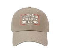 Charlie Kirk Un vero Patriot Cappelli, Resto in Pace Omaggio Charlie Kirk Hat, Pregare per la Giustizia Assassinio Shooting, Beige, Y