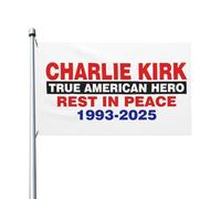 Charlie Kirk, vero eroe americano, riposa in pace, decorazione da appendere per esterni, interni, cortile, prato, cortile, bandiera, cartello, come da foto