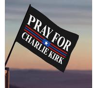 CharlieKirk is My Hero,A True Patriott Charlie Kirk Bandiera Rest in Peace Charlie Flag, Pray for CharlieKirk Bandiere con 2 occhielli in ottone, 9,6 x 1,5 m, per giardino, patio, balcone, recinzione
