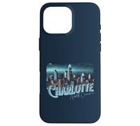 Charlotte NC Grattacielo Edificio Luce Notturna Cityscape View Custodia per iPhone 16 Pro Max