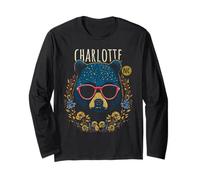 Charlotte NC - Orsetto Divertente con Occhiali e Fiori Maglia a Manica
