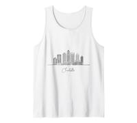 Charlotte North Carolina Skyline US Travel Souvenir Canotta