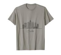 Charlotte North Carolina Skyline US Travel Souvenir Maglietta