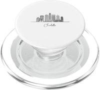 Charlotte North Carolina Skyline US Travel Souvenir PopSockets PopGrip per MagSafe