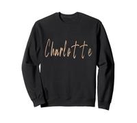 Charlotte North Carolina Vintage Design Elegante Felpa
