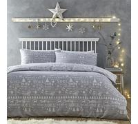 Charlotte Thomas Jolly Christmas - Set copripiumino per letto king size, colore: grigio