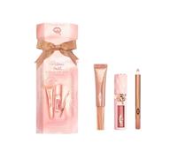 Charlotte Tilbury Pillow Talk Iconic Lip & Cheek Kit, Mini-Set con Lip Cheat Liner, Light Wand, Plumpgasm Rossetto, Rosa-Nudo, 3 Pezzi