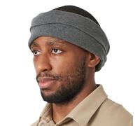 CHARM 2 in 1 Fascia Per Capelli Uomo Scaldacollo Estivo - Unisex Scalda Collo Foulard Headband 100% Cotone Biologico Grigio Scuro