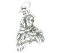 Charm 2D Madonna in argento sterling .925 x 1 Ciondoli religiosi sacri