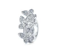 Charm a clip a forma di farfalla, in argento Sterling 925, distanziatore a forma di zampa, charm a forma di fiore, coccinella, per braccialetti Pandora, Argento sterling