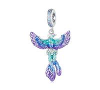 Charm a forma di animale in argento Sterling 925, a forma di fragola, coniglio, cavallo, conchiglie, sirena, per braccialetti Pandora, Smalto Cristallo