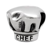 Charm a forma di cappello da chef in argento Sterling 925, per braccialetti Pandora A