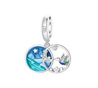 Charm a forma di cicogna in argento 925, compatibile con braccialetti Pandora, Trollbeads, Chamilia, Biagi e molti altri braccialetti con ciondoli del Regno Unito.
