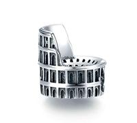 Charm a forma di colosseo romano in argento Sterling 925 Taj Mahal, per braccialetti Pandora, Argento sterling