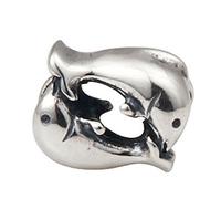 Charm a forma di delfino, in argento Sterling 925, con ciondolo a forma di oceano, per braccialetti Pandora