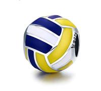Charm a Forma di Pallavolo in Argento Sterling 925 per Braccialetti Pandora - Ciondolo Sportivo