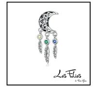 Charm Acchiappasogni Luna Piume ciondolo in argento 925 - Les Folies