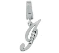 Charm ALI Lettera I dell'alfabeto pendente in argento 925 e zirconi