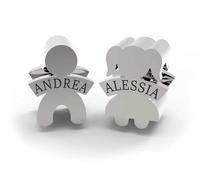 CHARM/BEADS PER BRACCIALE PANDORA-TROLLBEADS ETC. ARGENTO NASCITA PERSONALIZZATO