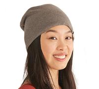 CHARM Beanie Uomo e Donna in 100% Cotone Organico, Elegante Cuffia Chirurgica & Chemio Unisex, Cappello Uomo per Pelle Sensibile Invernale Ed Estivo Marrone E Crema