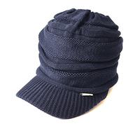 CHARM Berretto con Visiera Invernale in Cotone, Cappello A Maglia Larga Protezione Raggi UV, Berretto Donna E Uomo per Tutte Le Stagioni Blu