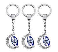 Charm Borsa Occhio Malvagio,3 Pezzi Decorazioni Occhio Blu Portafortuna Protettive - Ciondolo Accessorio Per Borsa Rotante A Doppio Lato | Per Bambini Ragazze Donne Insegnante Studenti Vacanze Complea
