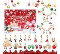 Charm Bracelet Calendar Advent - Countdown Jewelry Making | Christmas Calendars Advents Bracelets 2025 For Girls | DIY Holiday Jewelrys Set For Kids, Teens, Women, Adults, Perfect For Vacation,