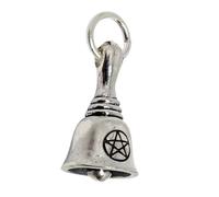 Charm Campana Strega Pentacolo 3D Piccolo Argento Sterling 925 Pagano...