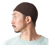 CHARM Cappellino Skull cap Islam Beanie Berretto Cappello Kufi Mano Fatto Uomo Marrone Scuro L